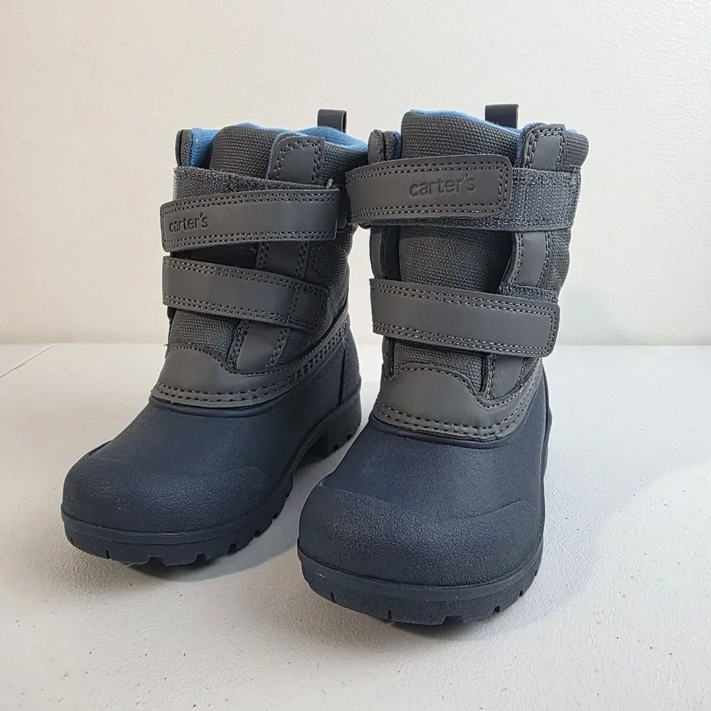 Carters Deltha size 9M Blue & Gray Waterproof Insulated Winter Snow Duck Boot